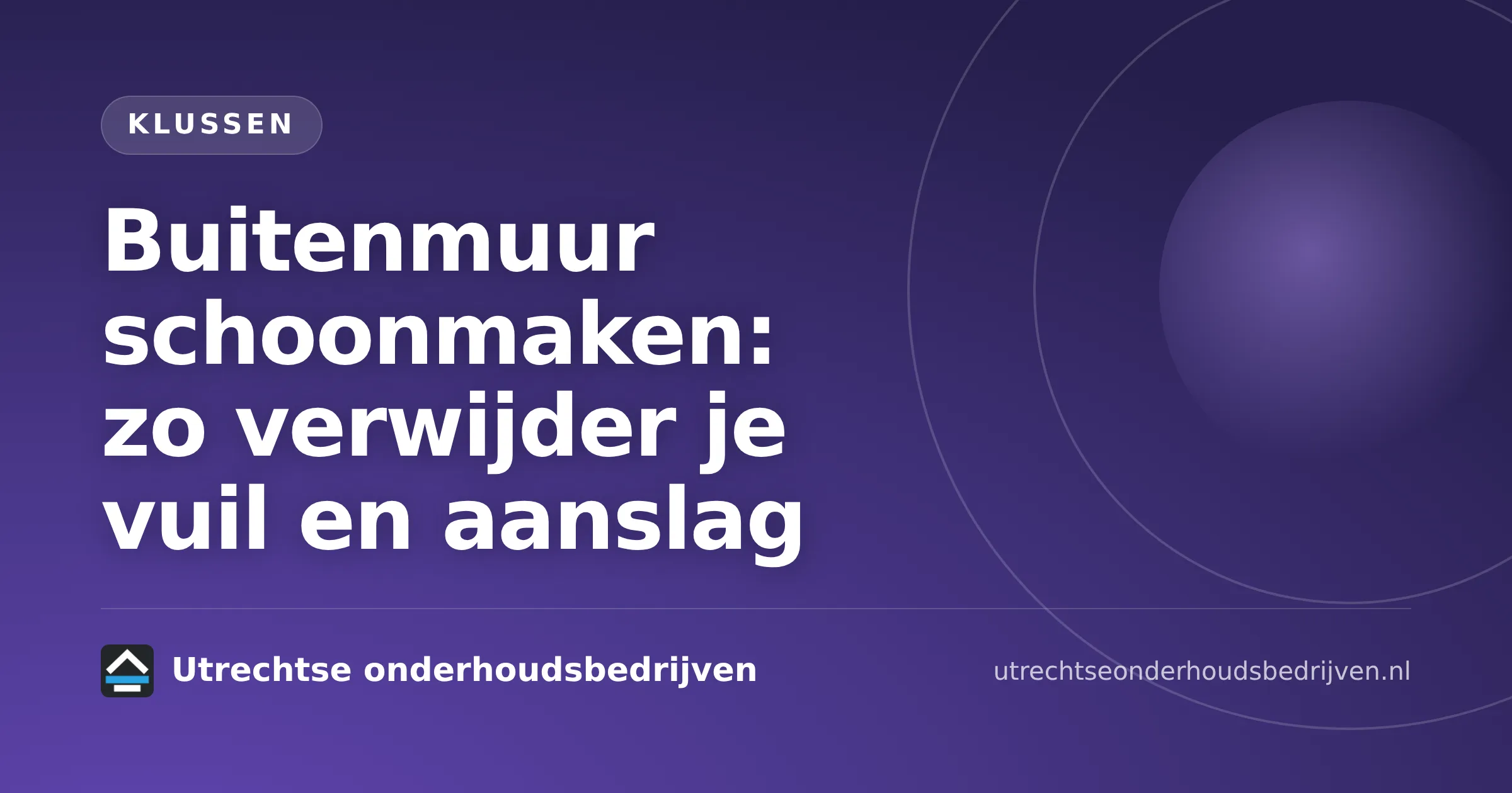 Schoonmaken buitenmuur met borstel en water tegen vuil en aanslag